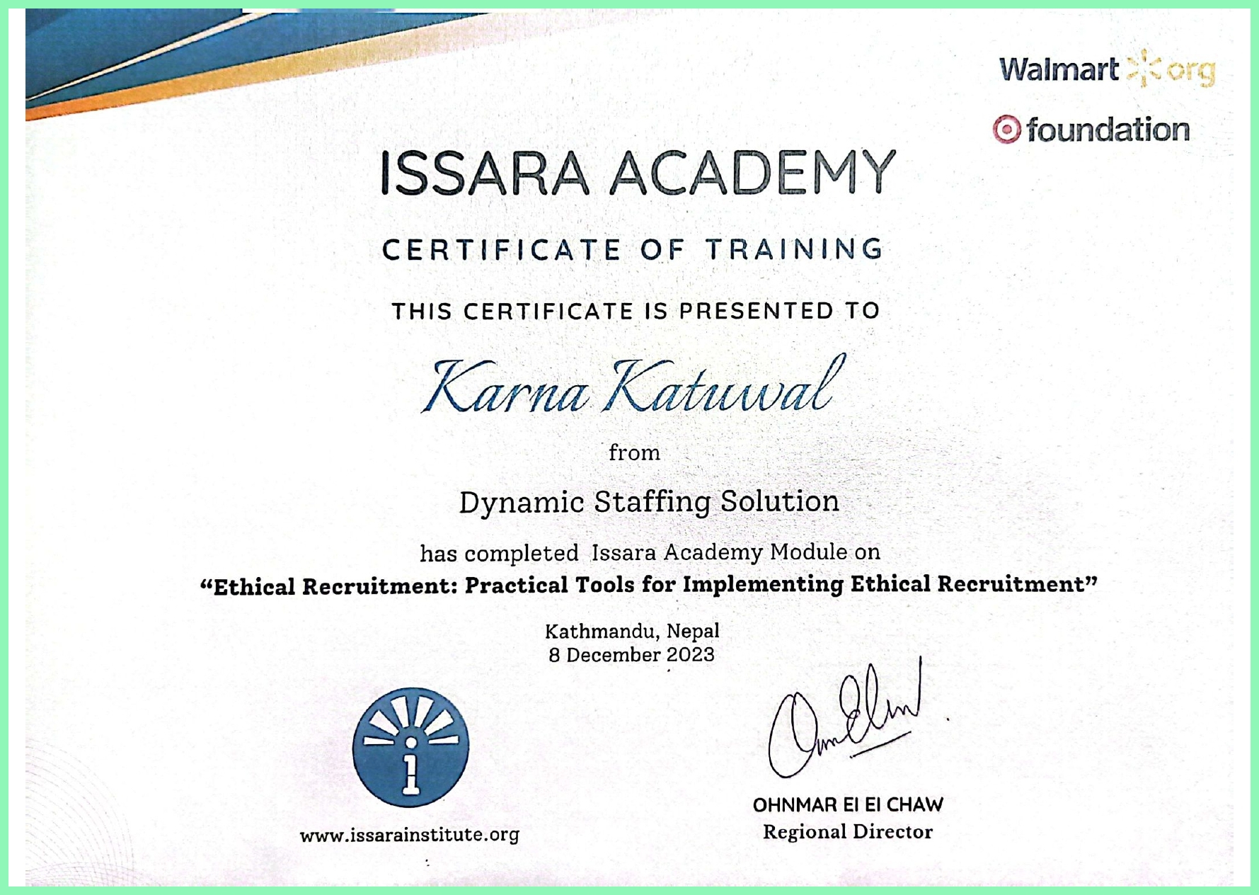 Company Certificate