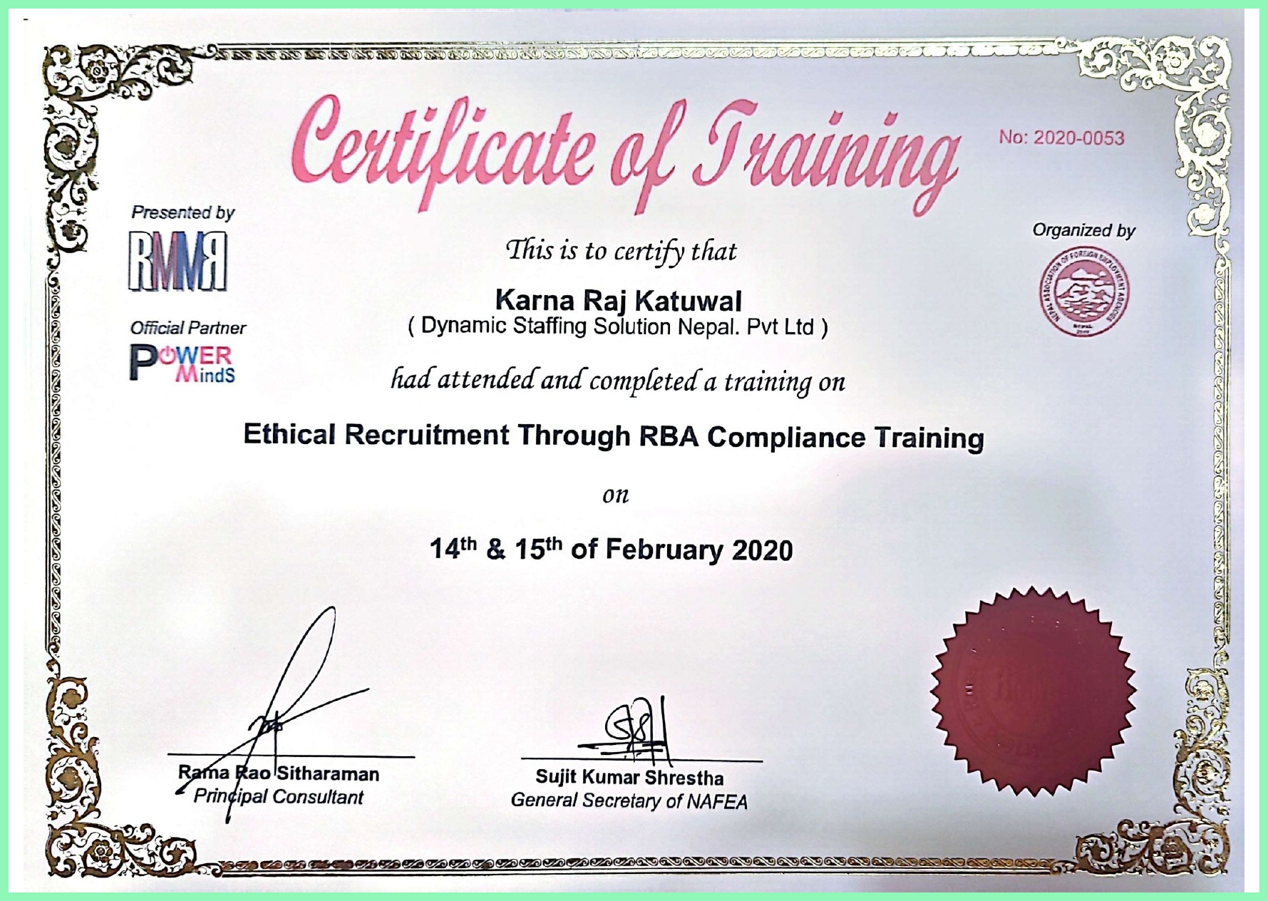 Company Certificate