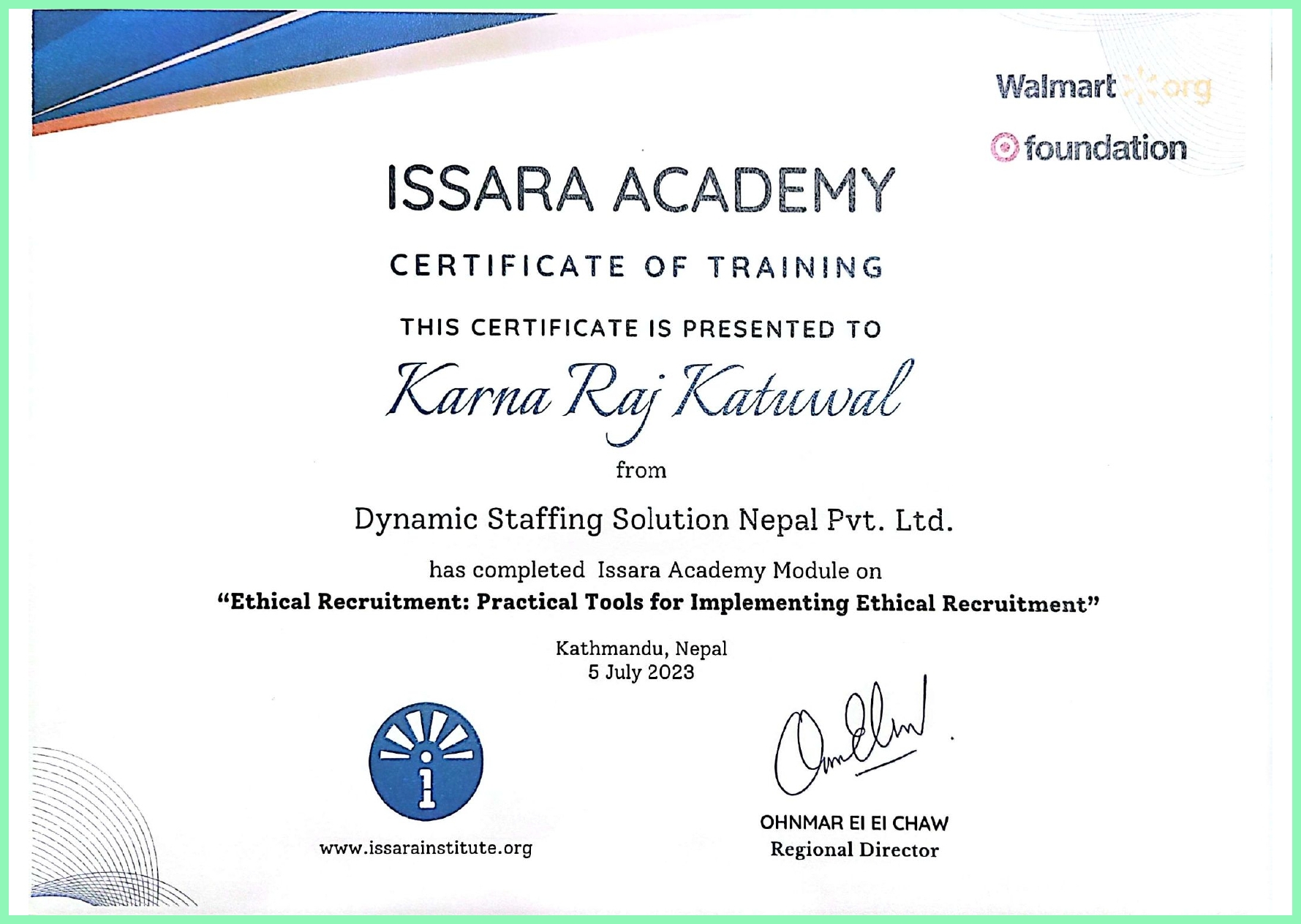 Company Certificate